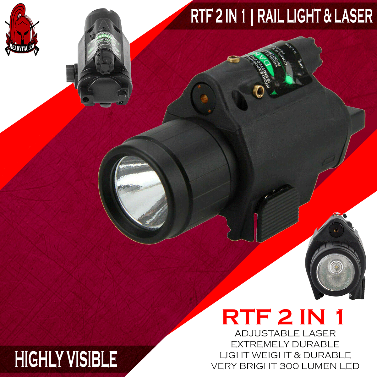 RTF 2 IN 1 Rail Light & Laser ReadyTac