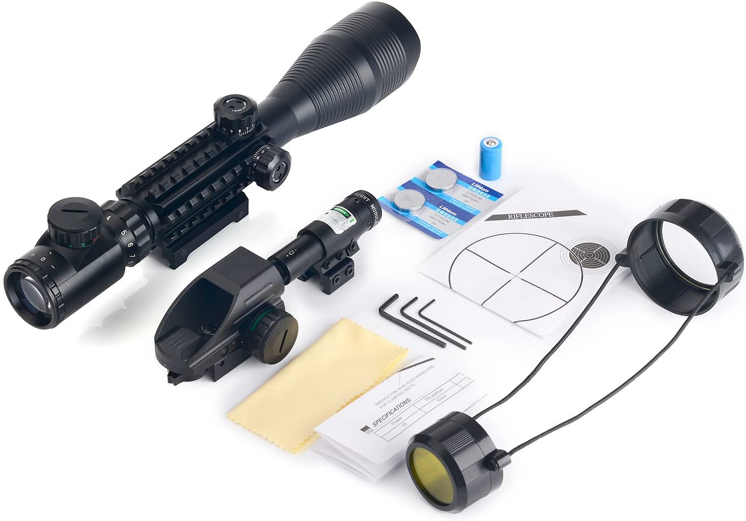 Red Rtr Reticle RT2 4-12x50 Rangefinder Scope | 4 Reticle RTR Reflex & Red Laser – ReadyTac
